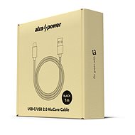 AlzaPower AluCore Charge 2.0 USB-C 1m Black - Adatkábel