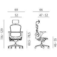 ANTARES Ergohuman mesh hálós irodai szék - fekete - Irodai szék