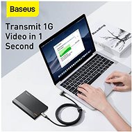 Baseus Hammer Type-C PD USB-C 3.1 Gen2 100W (20V / 5A / 10Gbps) 1,5m Black - Adatkábel