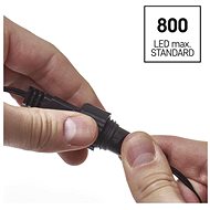 EMOS Hosszabbító kábel sorolható Standard fényfüzérekhez, fekete, 10 m, kültéri és beltéri - Fényfüzér