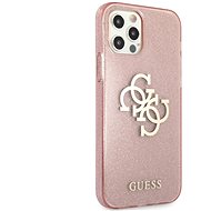 Guess TPU Big 4G Full Glitter Apple iPhone 12/12 Pro készülékhez, Pink - Telefon hátlap