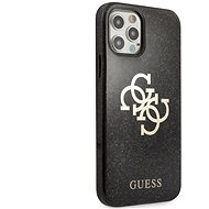 Guess TPU Big 4G Full Glitter Apple iPhone 12/12 Pro készülékhez, Black - Telefon hátlap