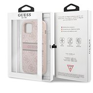 Guess PU 4G Printed Stripe Hátlap tok az Apple iPhone 13 készülékhez - rózsaszín - Telefon hátlap