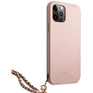 Guess PU Saffiano Gold Chain Apple iPhone 12/12 Pro készülékhez, pink - Telefon hátlap
