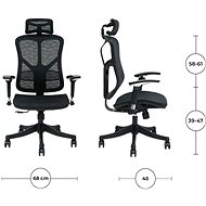 MOSH AIRFLOW-521 fekete - Irodai szék