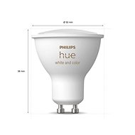 Philips Hue White and Color ambiance 5.7W GU10 szett, 2 db - LED izzó