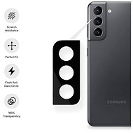 FIXED Lens-Cover Flash Anti Glare Circle-vel Samsung Galaxy S21+ számára - Üvegfólia