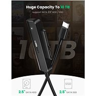 Ugreen USB-C 3.1 to SATA III Adapter Cable for 2.5&quot; HDD / SSD Black 0,5m - Átalakító