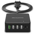 AlzaPower M100 Multi Charge Power Delivery 60 W fekete - Hálózati adapter