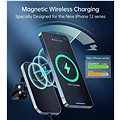 ChoeTech Magnetic Holder Wireless Car Charger 15W Black - Vezeték nélküli töltő