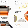 Apple Watch Ultra 49 mm, titán tok narancssárga alpesi pánttal - Large - Okosóra