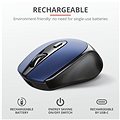 Trust Zaya Rechargeable Wireless Mouse, kék - Egér