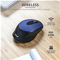 Trust Zaya Rechargeable Wireless Mouse, kék - Egér