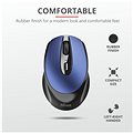 Trust Zaya Rechargeable Wireless Mouse, kék - Egér