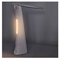 LED Tölthető asztali lámpa, 5 W, kijelző, színhőmérséklet változtatás, USB, fehér - Asztali lámpa