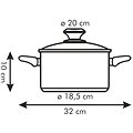 TESCOMA PRESTO 20 cm, 3,0 l edény fedővel - Lábas