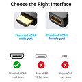Vention HDMI Male to Female Adapter Black - Átalakító