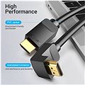 Vention HDMI 2.0 Right Angle Cable 270 Degree 1,5m Black - Videokábel