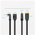 Vention HDMI 2.0 Right Angle Cable 270 Degree 1,5m Black - Videokábel