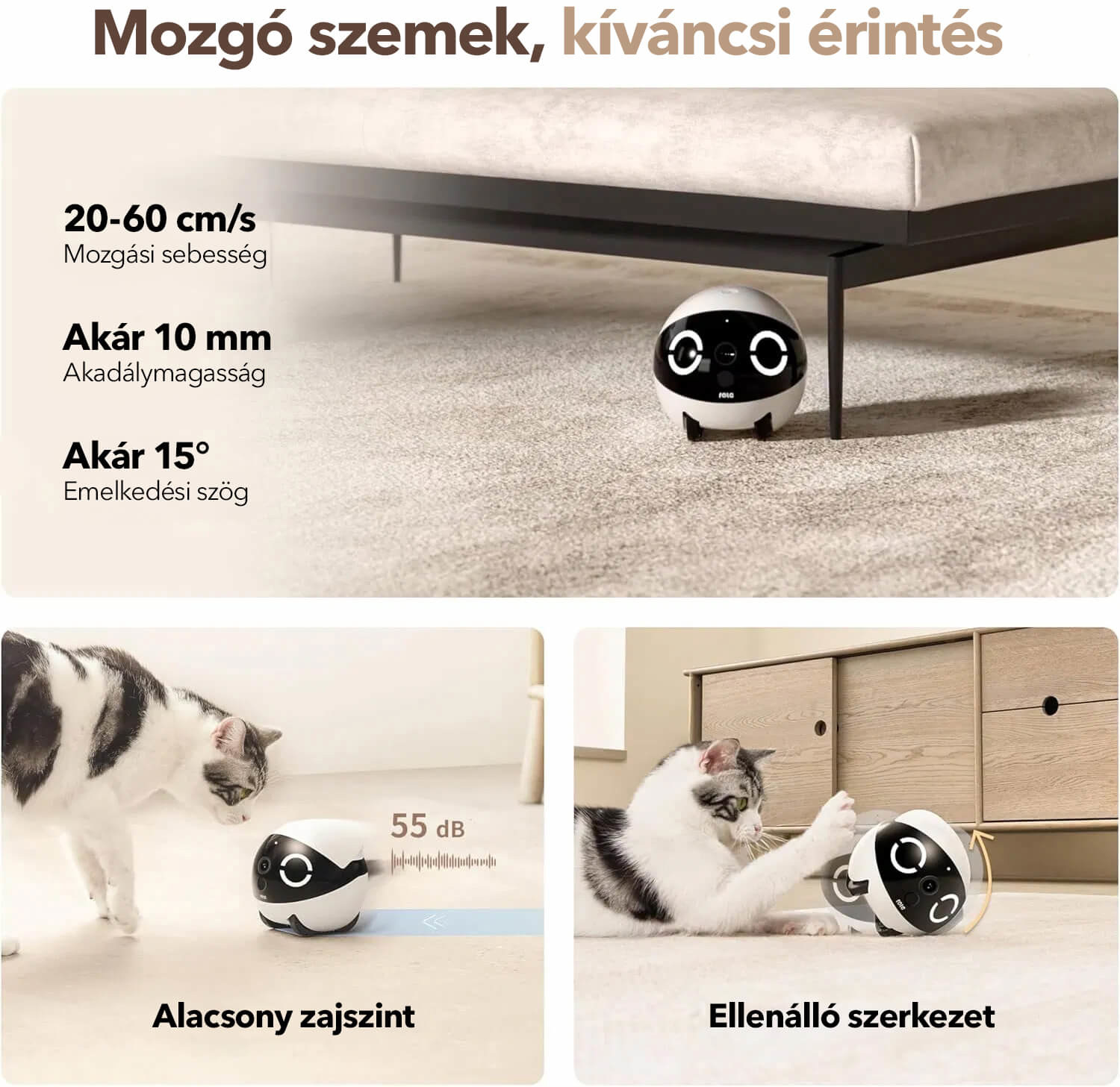 Enabot ROLA Mini robot - Robotikus társ 2K kamerával