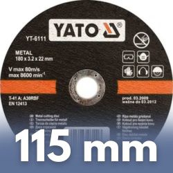 115 mm fémvágó korongok