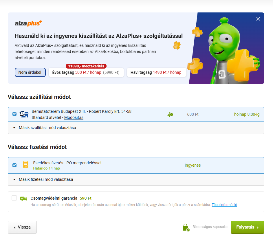 írásos megrendelés visszaigazolása