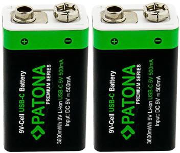 9V tölthető elem USB