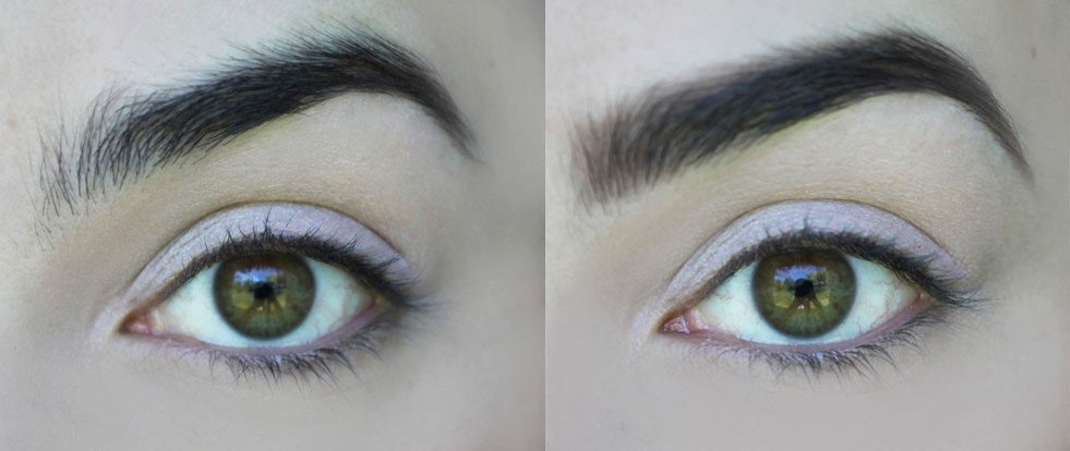 Szemöldökápolás előtt és után