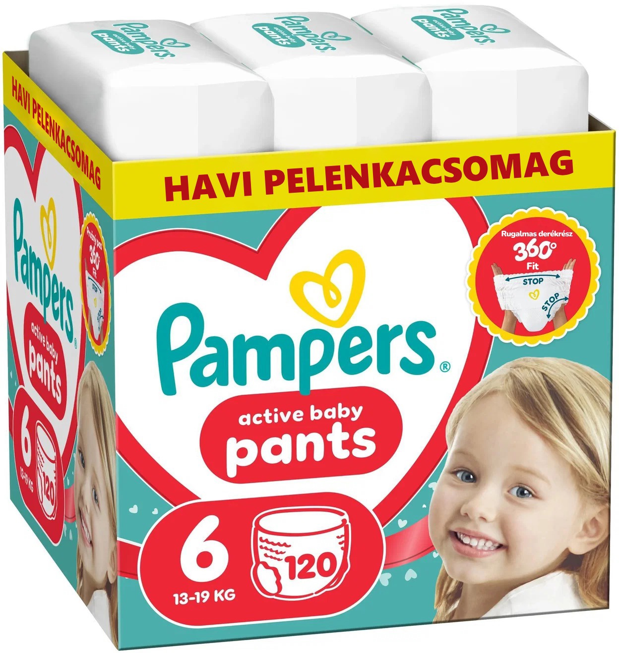 PAMPERS Pants, 6 bugyipelenka (120 db)