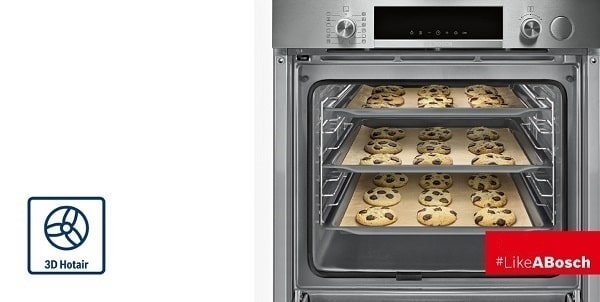 4D és 3D légkeverés beépíthető sütő BOSCH