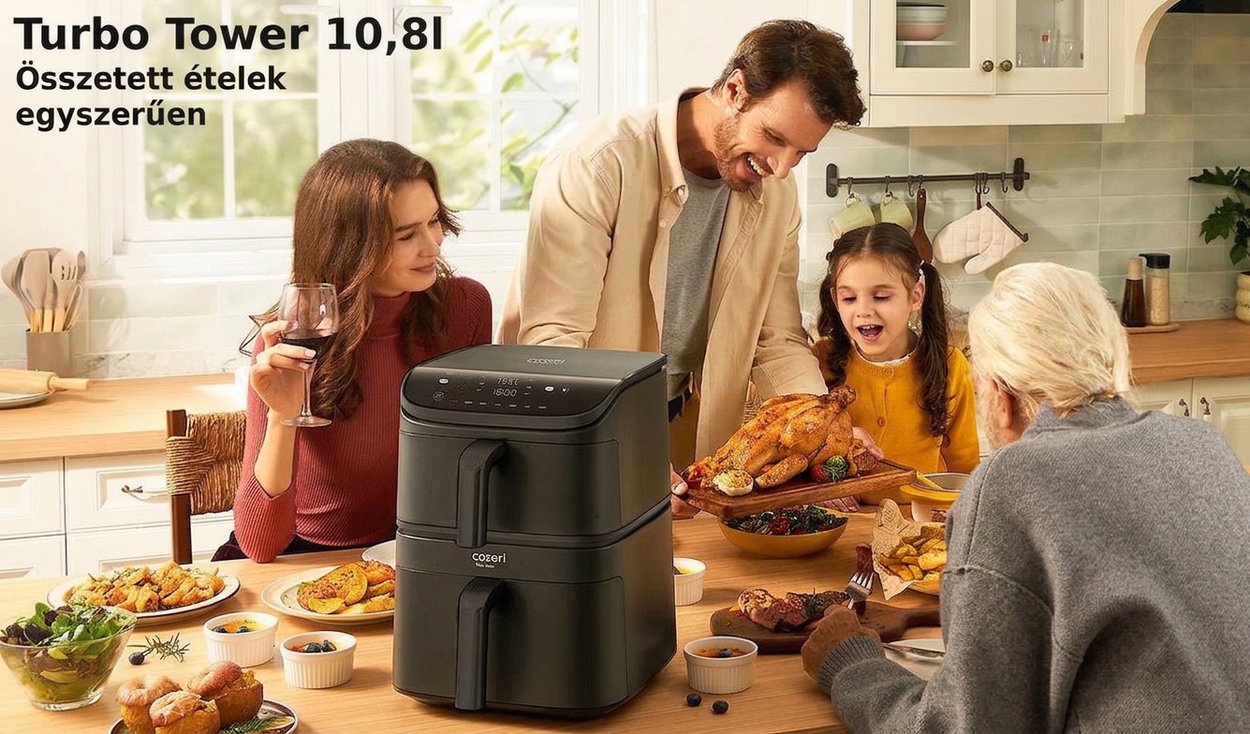 Cosori Turbo Tower forrólevegős fritőz