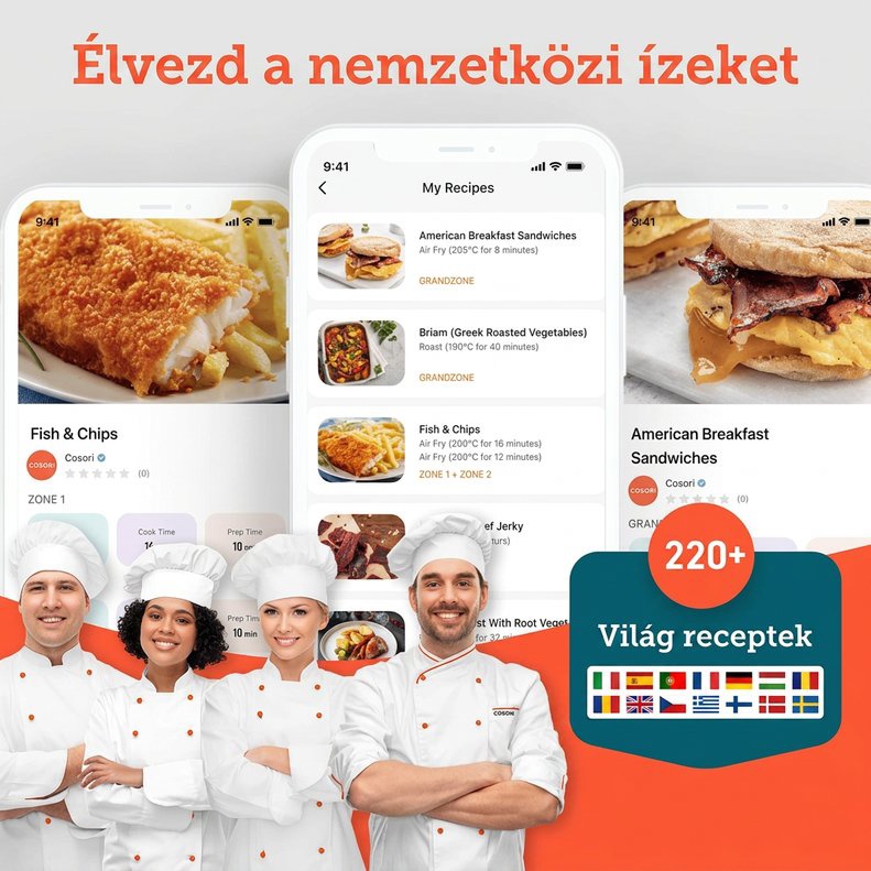 Cosori Turbo Tower forrólevegős fritőz