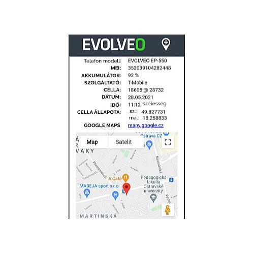 EVOLVEO EasyPhone EG mobiltelefon, fekete