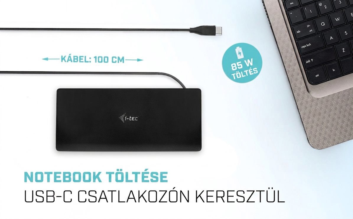 i-tec USB-C Quattro Display Docking Station dokkolóállomás