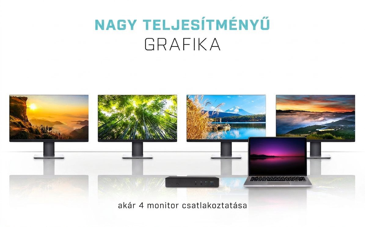 i-tec USB-C Quattro Display Docking Station dokkolóállomás