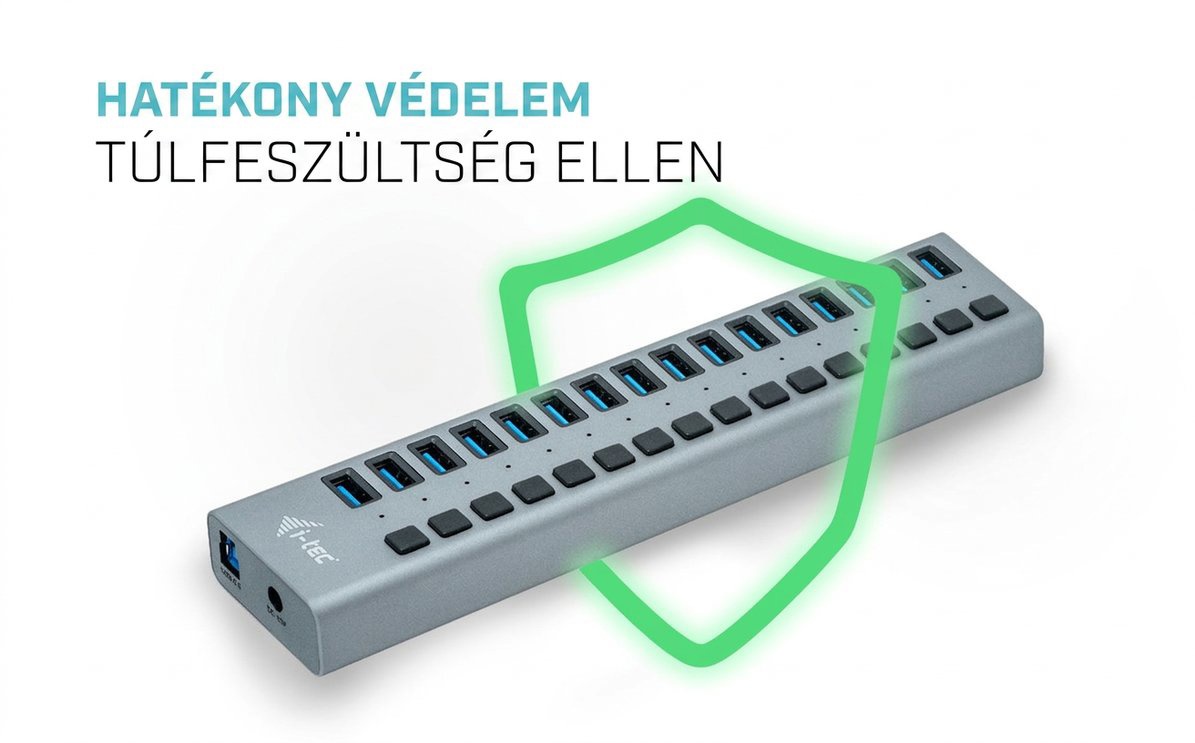 Multifunkciós i-tec USB 3.0 Charging HUB 16 port USB hub