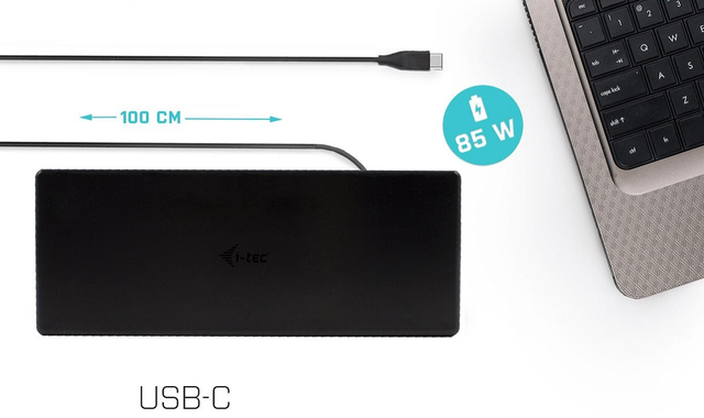i-tec USB-C/Thunderbolt Triple Display Docking Station dokkoló állomás