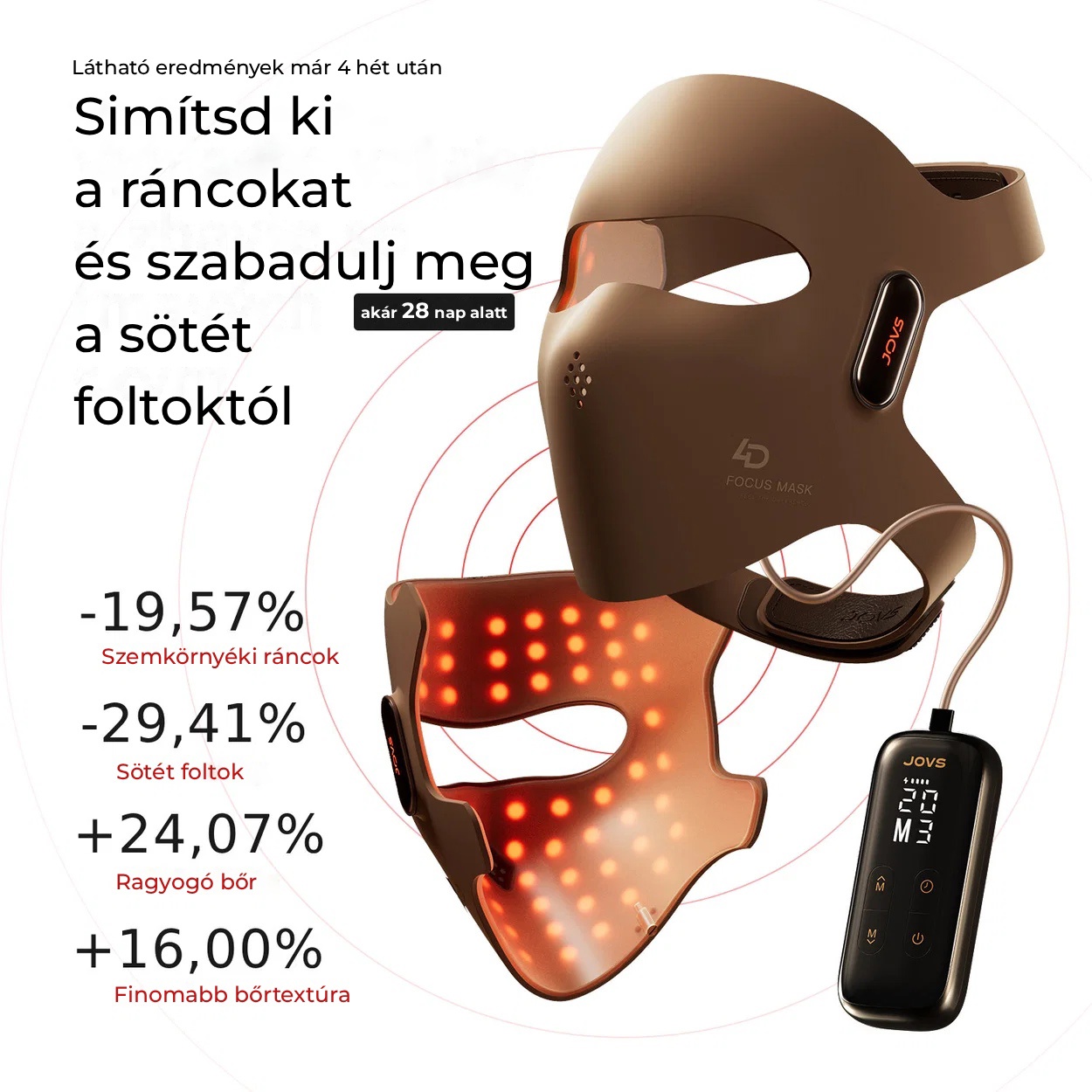JOVS 4D v2 lézeres fényterápiás maszk