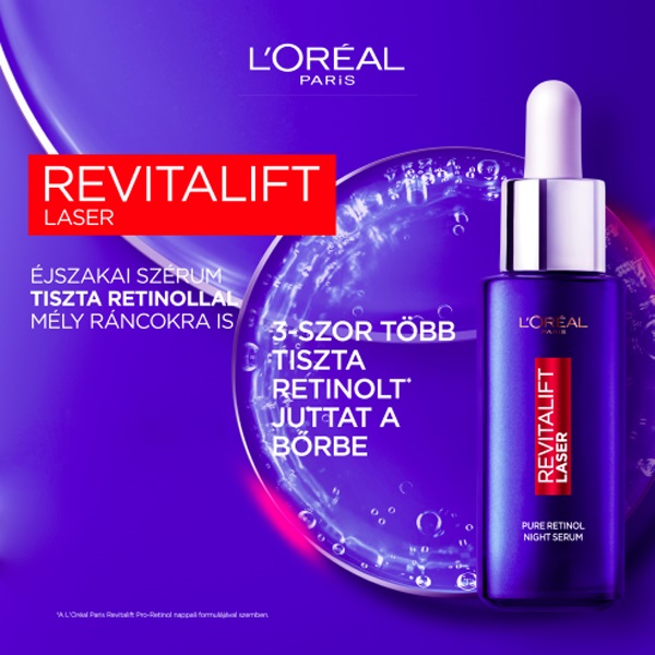 L'ORÉAL PARIS Revitalift Laser X3 Retinol éjszakai szérum 30 ml