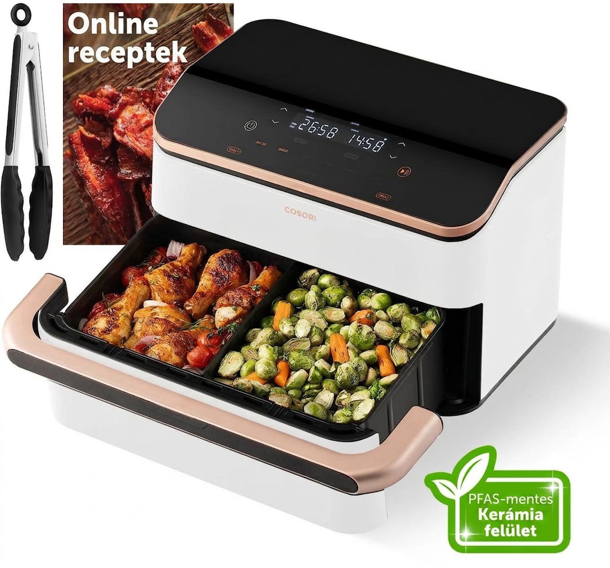 Cosori TF101S Dual Blaze TwinFry 10 l forrólevegős fritőz