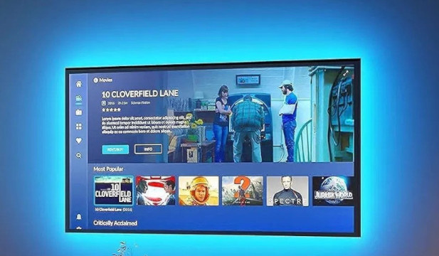 okos led szalag a tévé mögött