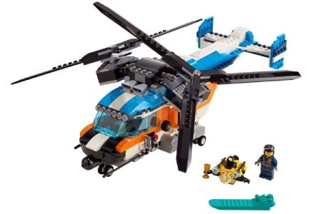 LEGO vrtulník - 2 rotory