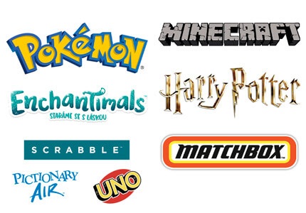 Mattel Enchantimals, Minecraft, Matchbox és más márkák