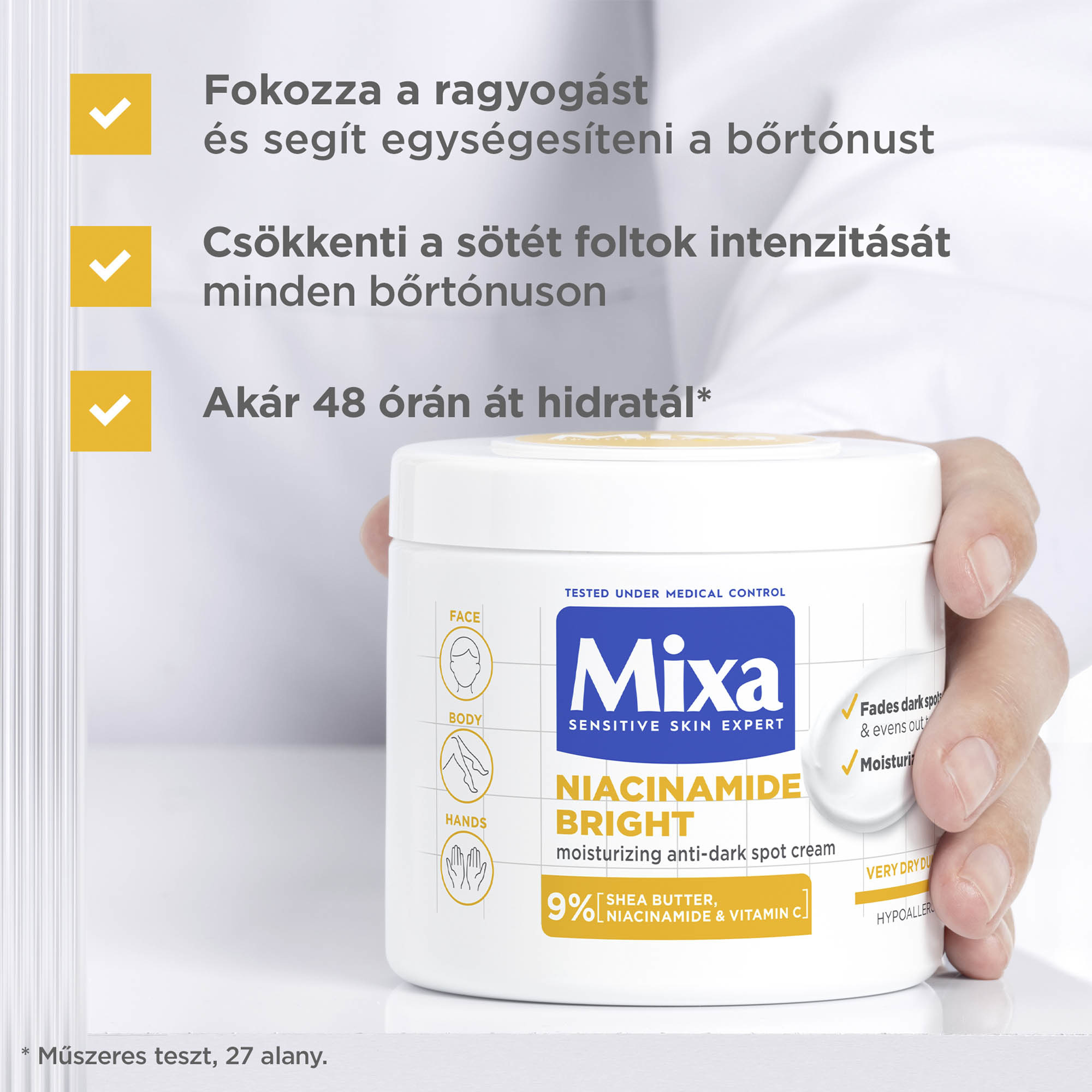 MIXA Niacinamide Bright 250 ml testápoló