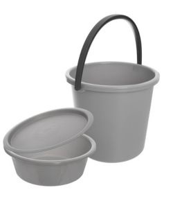 Fedeles műanyagvödör + mosdótál
