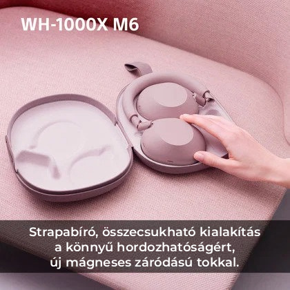 Sony Noise Cancelling WH-1000XM6, rózsaszín