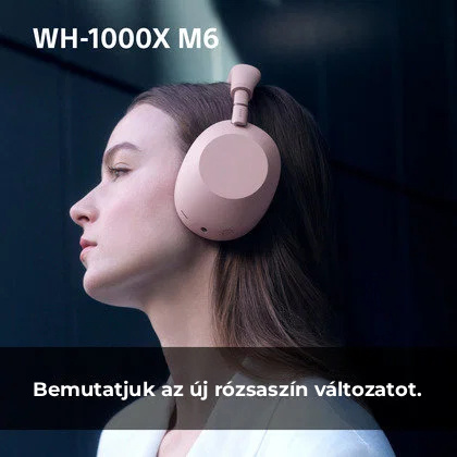 Sony Noise Cancelling WH-1000XM6, rózsaszín