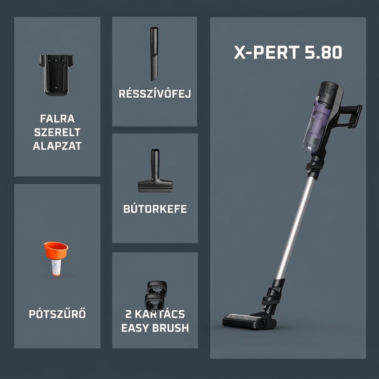 Rowenta RH5A31E0 X-PERT 5.80 Allergy nyeles porszívó