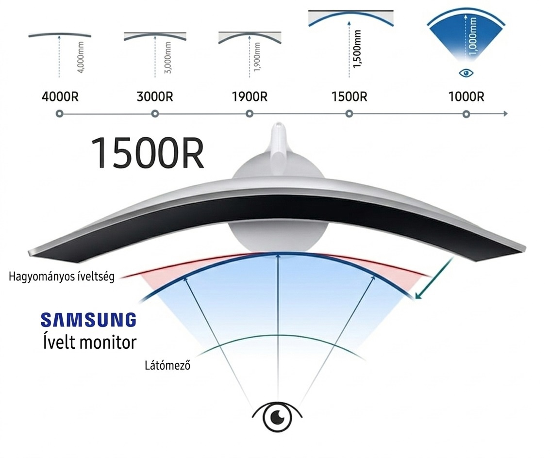 Samsung monitor ívelése