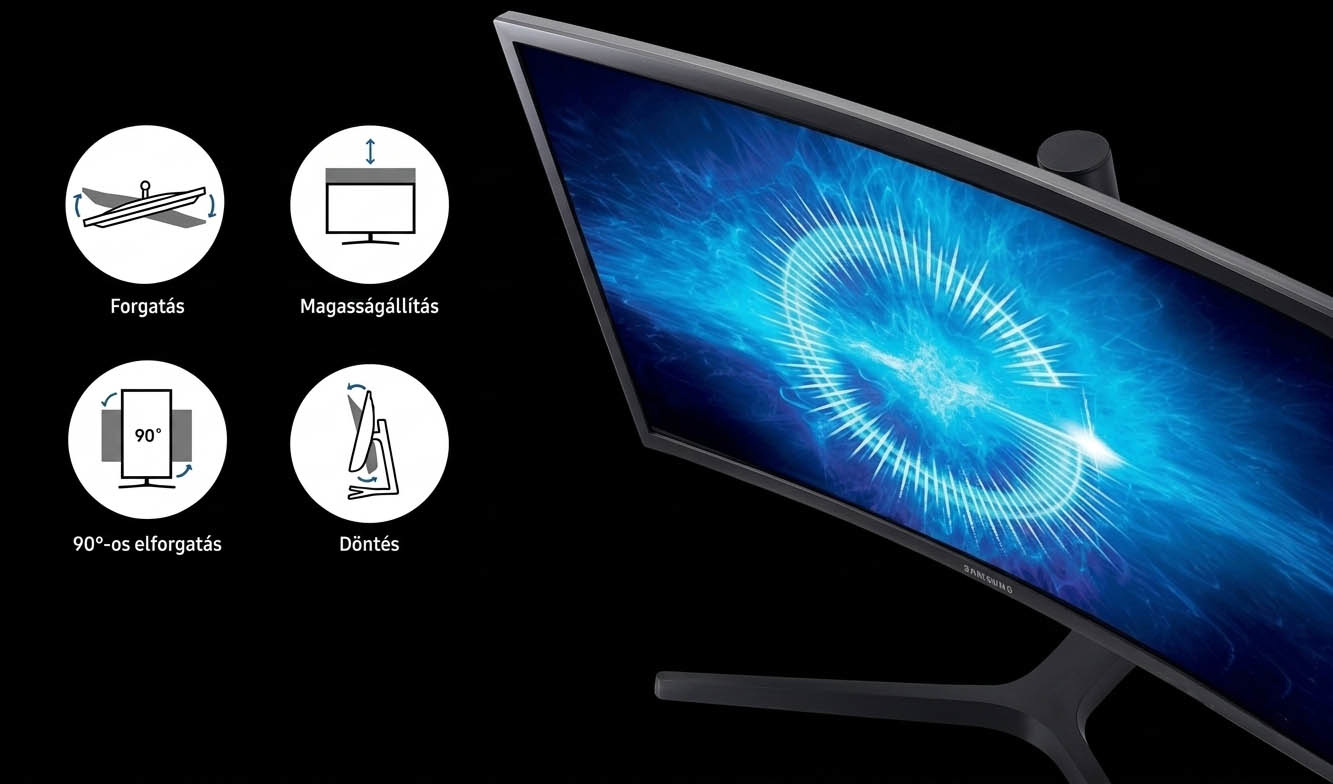 Samsung UHD és QHD monitorok - állíthatóság